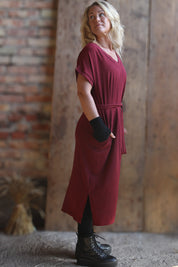 Vinröd Klänning Roxy Maroon