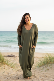 Avslappnad vid stranden