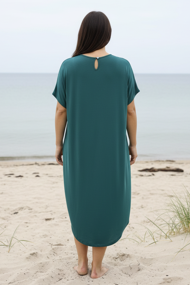 Bakifrån med knapp synlig