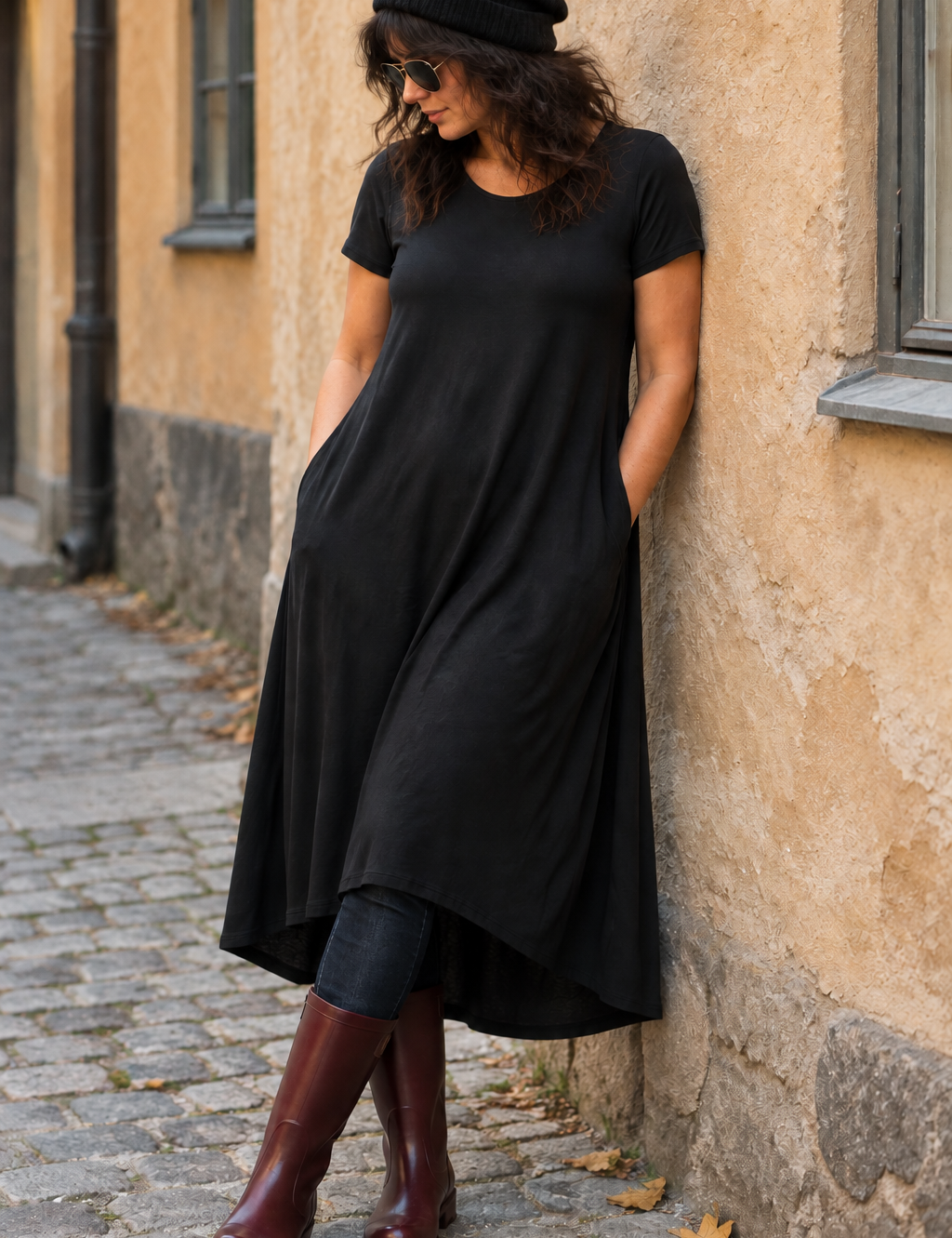 Ballerina med längre fåll, mot väggen