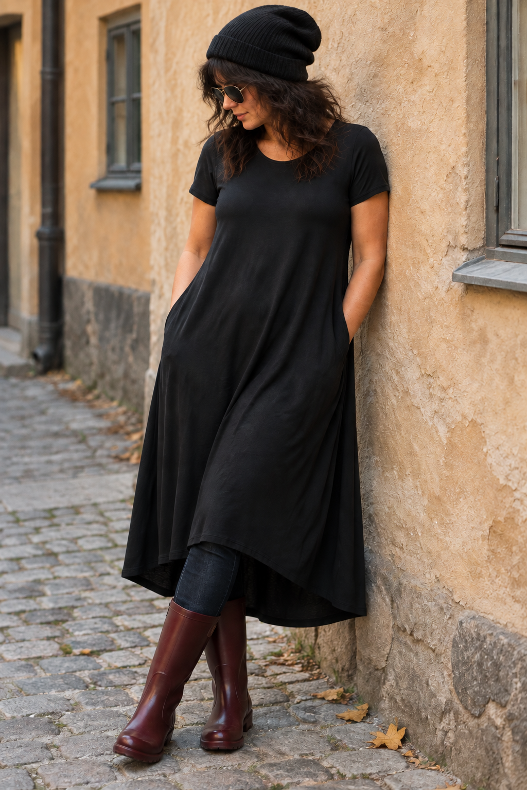 Ballerina med längre fåll, mot väggen
