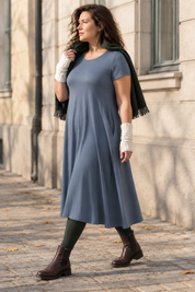 Ballerina Short Sleeve, sval höstsol från sidan