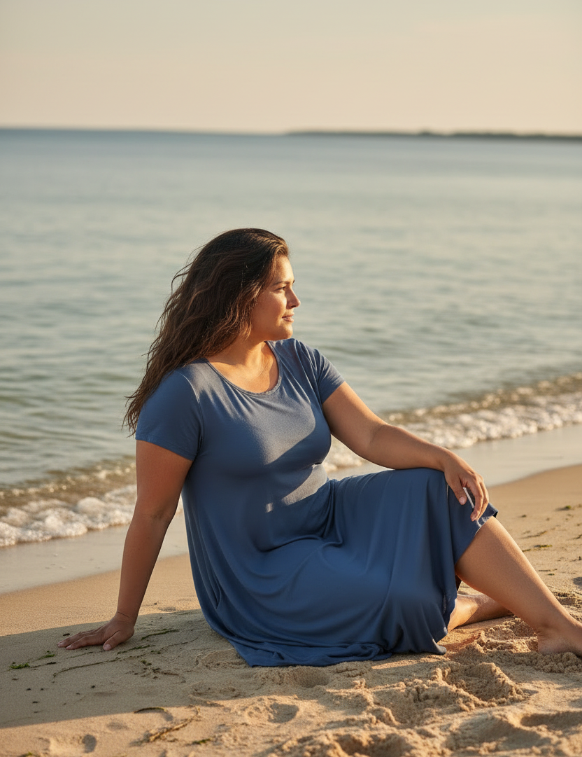 Ballerina Steel Blue - Sitting Sand