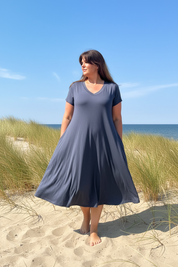 Ballerina V-Neck Duffy Blue – strand