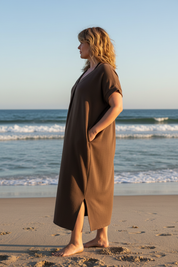 Brun Roxy slits sidoprofil