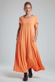 Orange Ballerinakleid lang orange Potters