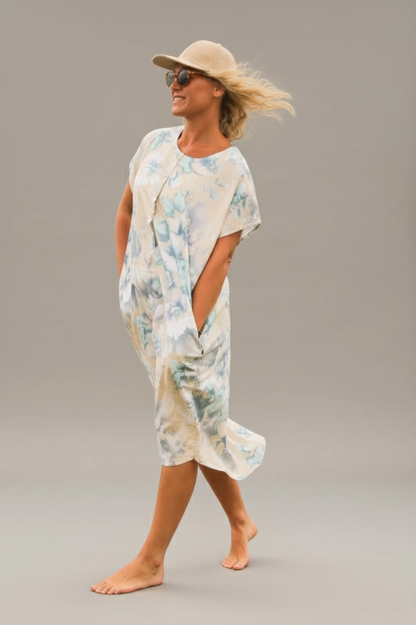 Beige Blommig Klänning Juliana Beige