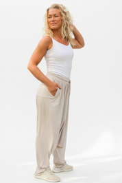 Beige Haremsbyxa Harem Beige