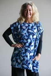 Blue Tunic Dalia Blue Print