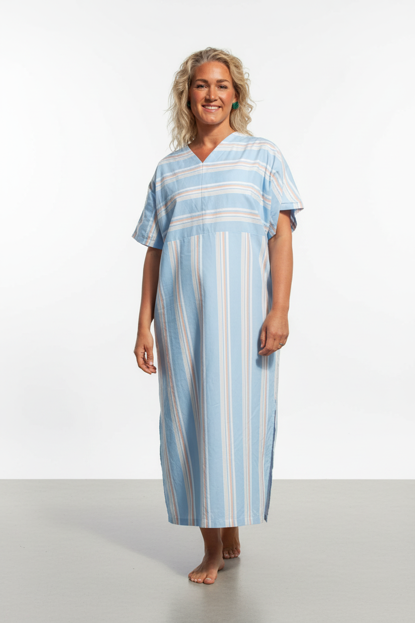 Sininen raidallinen mekko Skutskär Blue