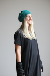 Grön Mössa Elise Knit Beret Green