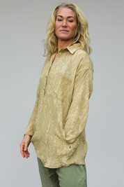 Grünes Hemd Dhalis Crinkle Green