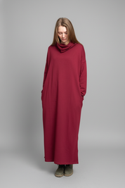 Vinröd Klänning Polo Kaftan Maroon