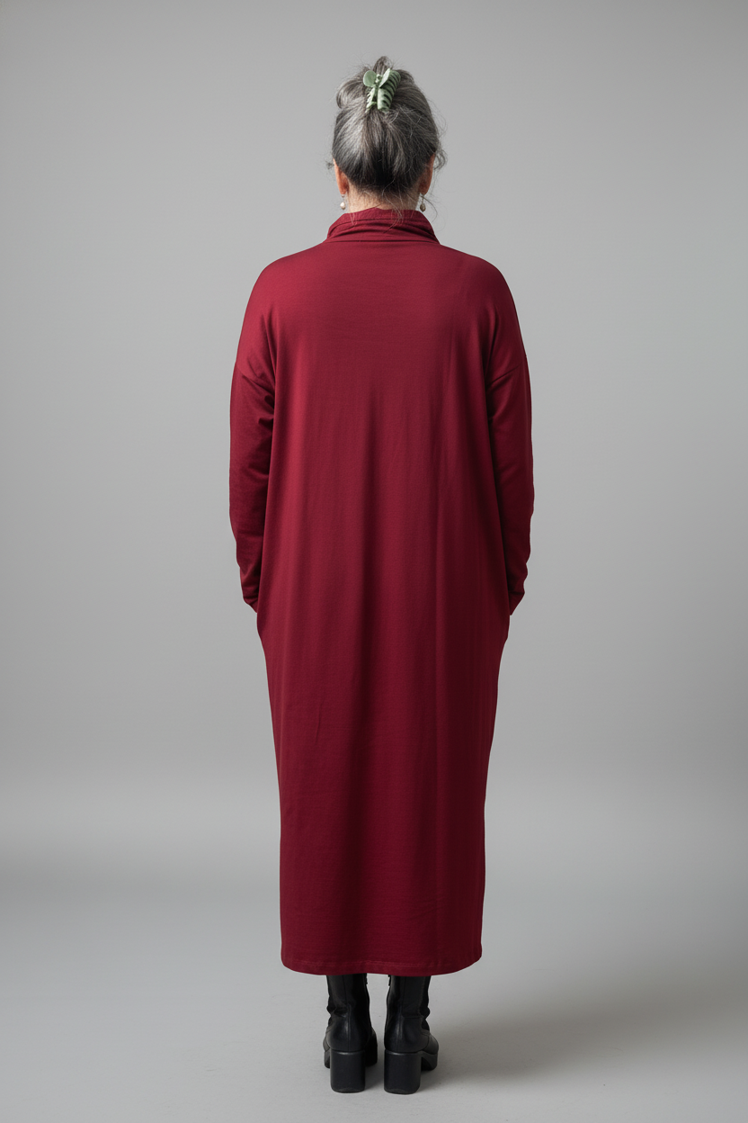 Vinröd Klänning Polo Kaftan Maroon