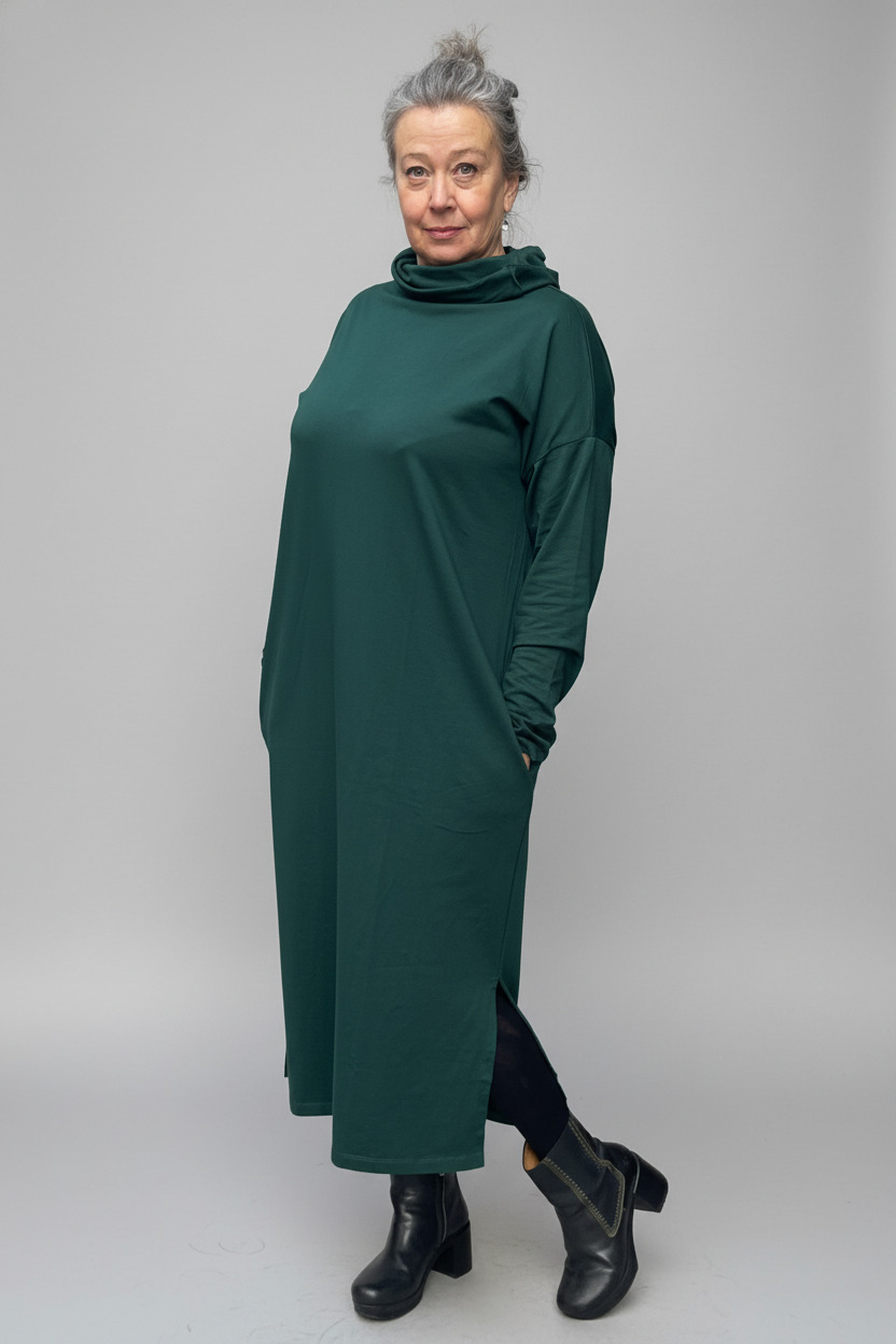 Mörkgrön Klänning Polo Kaftan Dark Green