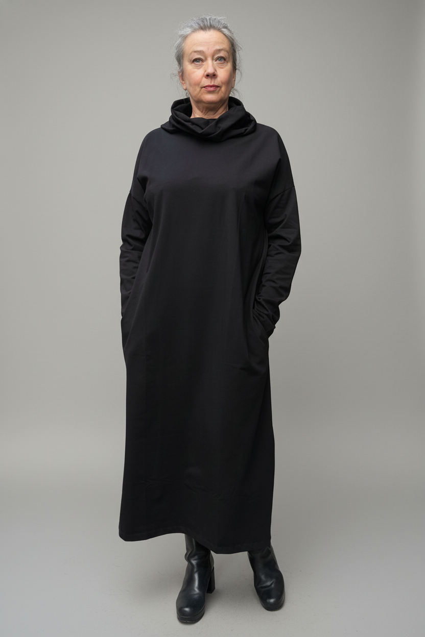 Svart Klänning Polo Kaftan Black