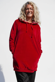 Red Hoodie Dress Scarlet Smile Red