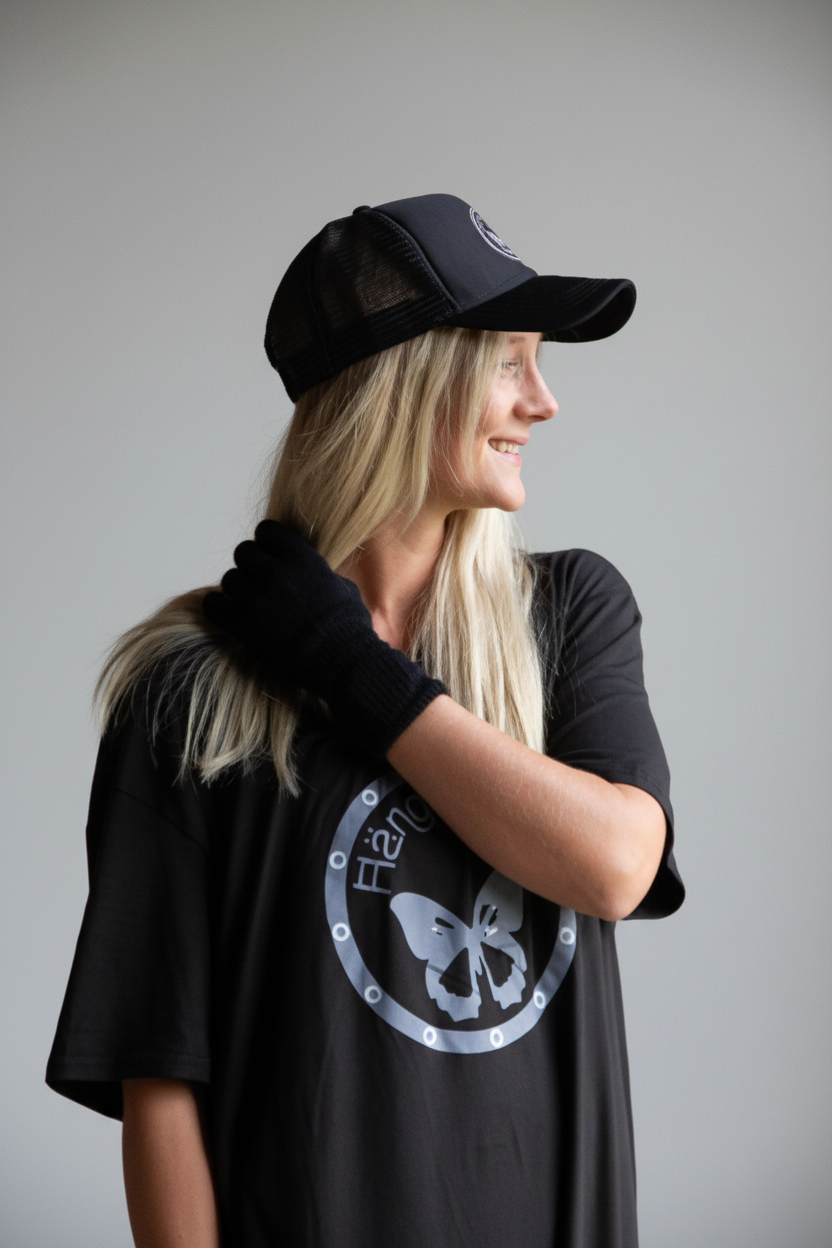 Svart Keps Hängmatta Retro Black