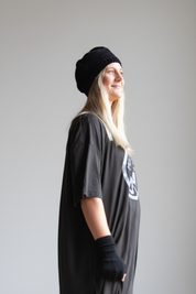 Svart Mössa Elise Knit Beret Black