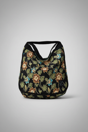 Black Floral Bag Hamra Black Base Flower Print