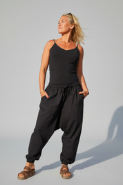 Svart Haremsbyxa Yogi Cargo Black
