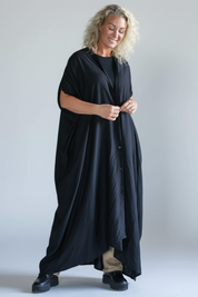 Schwarzes Kaftankleid Olinda Schwarz