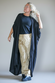 Schwarzes Kaftankleid Olinda Schwarz