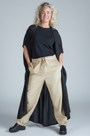 Schwarzes Kaftankleid Olinda Schwarz