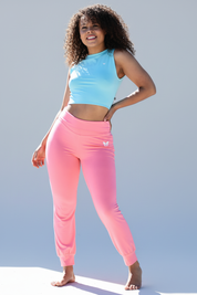 Pink Tights Yoga Stretch Pink