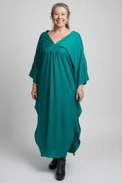 Grön Kaftan Klänning Aylin Lenolium