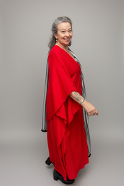 Röd Kaftan Klänning Aylin Red