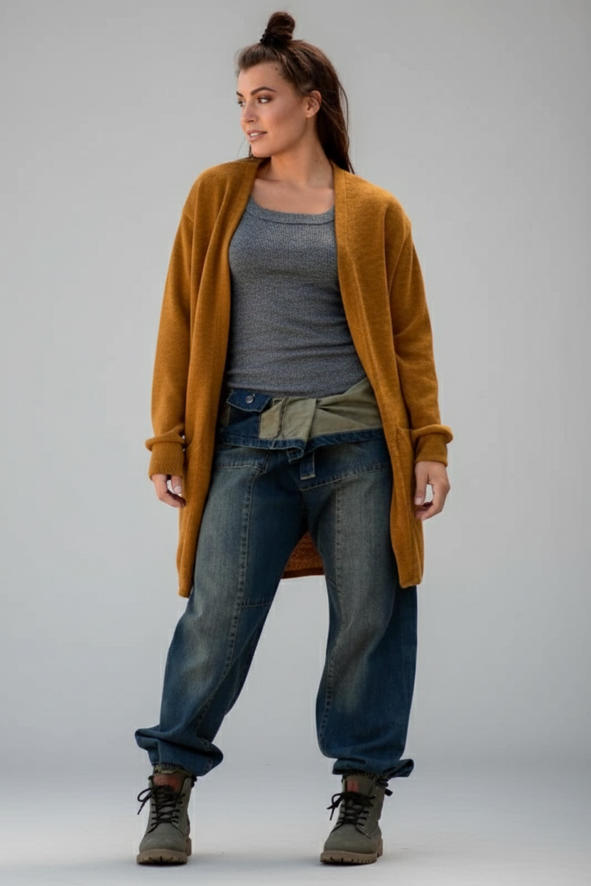 Blå Omlott Jeans Yoga Active Indigo Blue