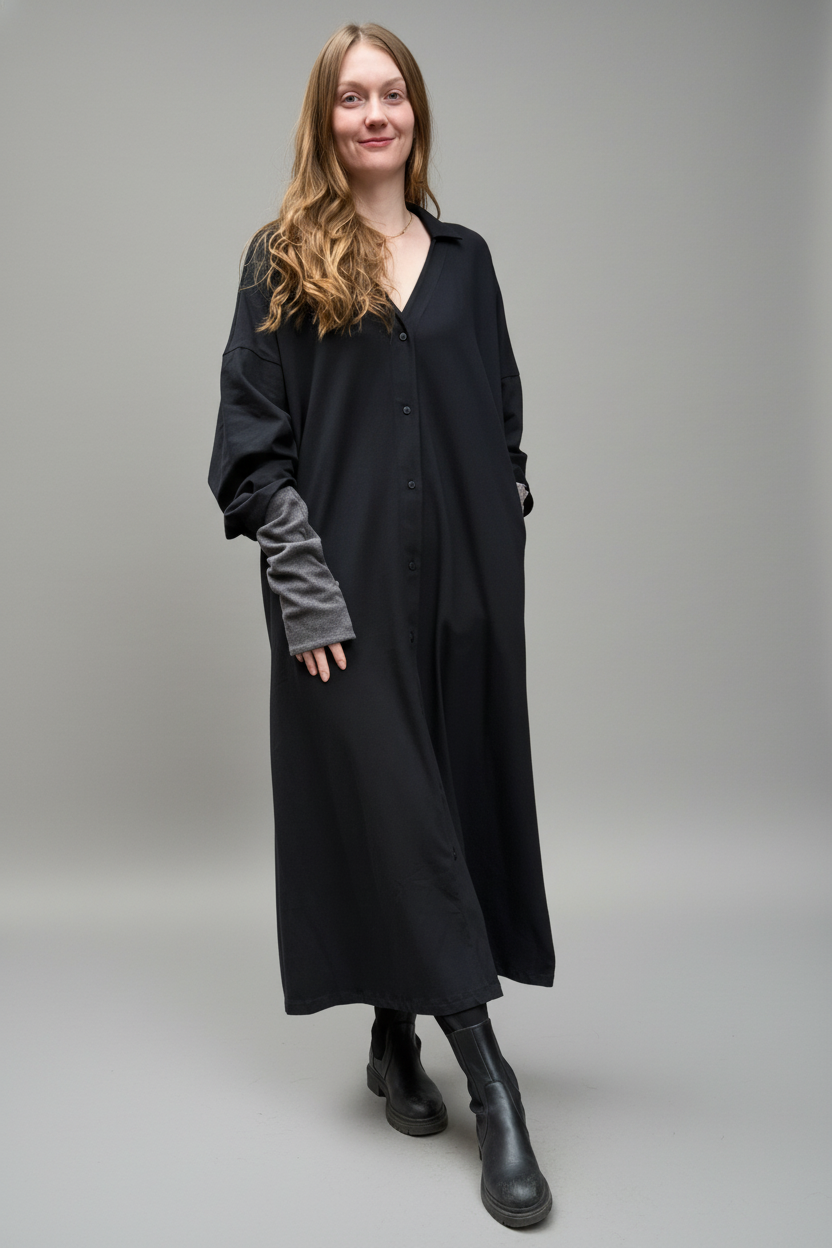 Svart Sahara Cotton Longsleeve Black