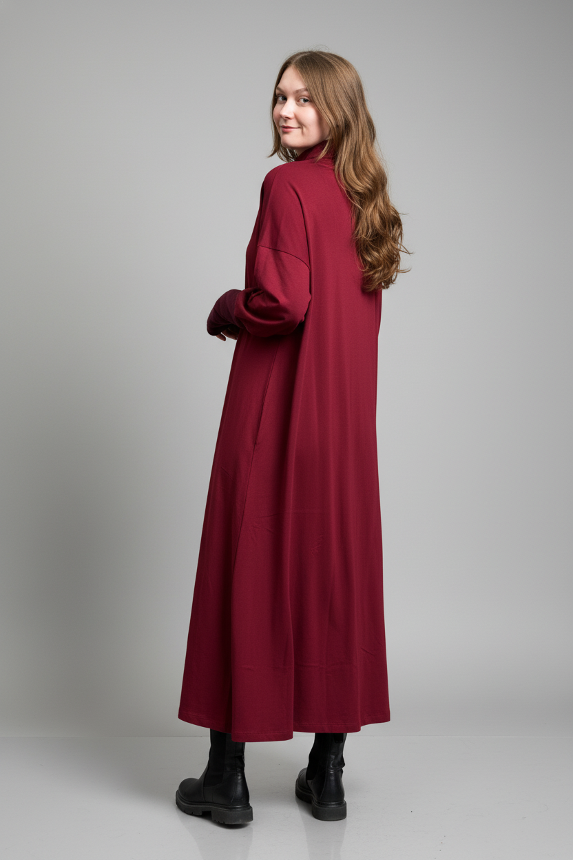 Mörkröd Sahara Cotton Longsleeve Maroon