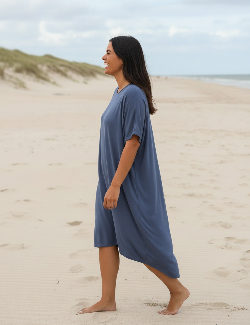 Från sidan, går naturligt