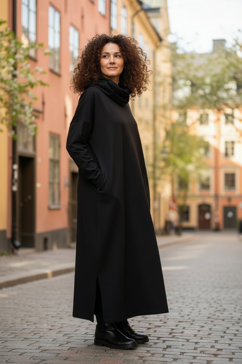 Från sidan med slits synlig