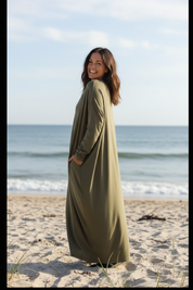 Från sidan, tittar över axeln