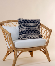 Blue &amp; Beige Cushion Cover Älvadalen Navy &amp; Beige Print