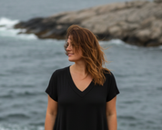 Svart Klänning Ballerina V-Neck Black