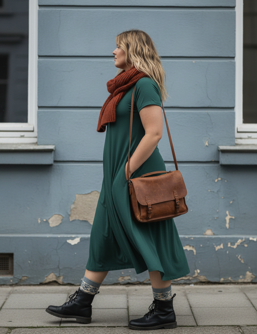 Kallgrön Ballerina i sidoprofil