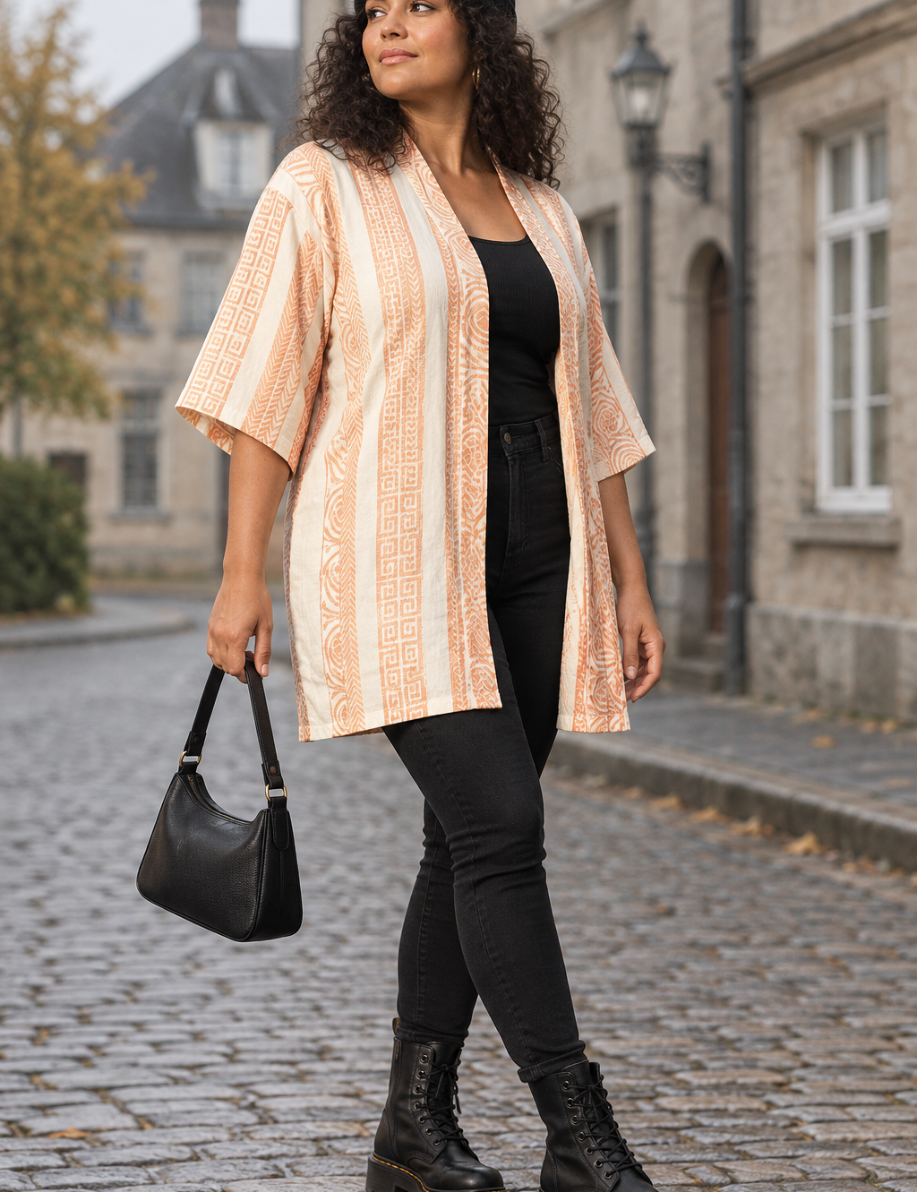Kimono öppen från sidan