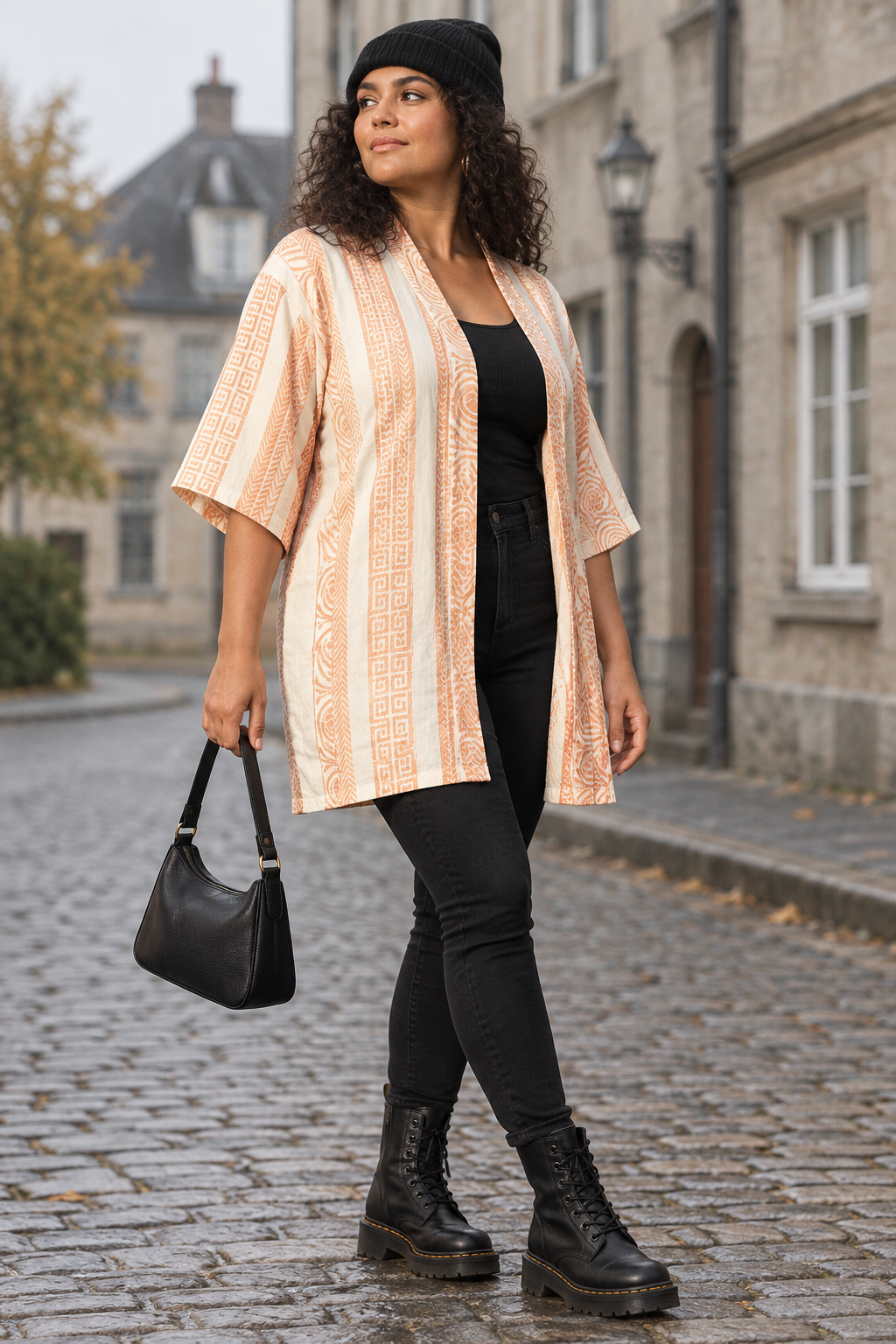 Kimono öppen från sidan