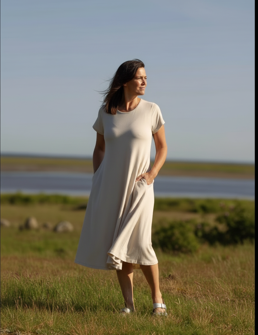 Kustlandskap med gräs