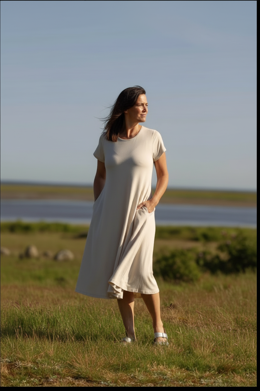 Kustlandskap med gräs