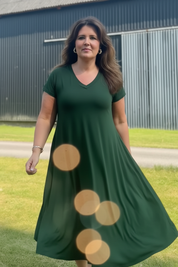 Mörkgrön V-Neck 5