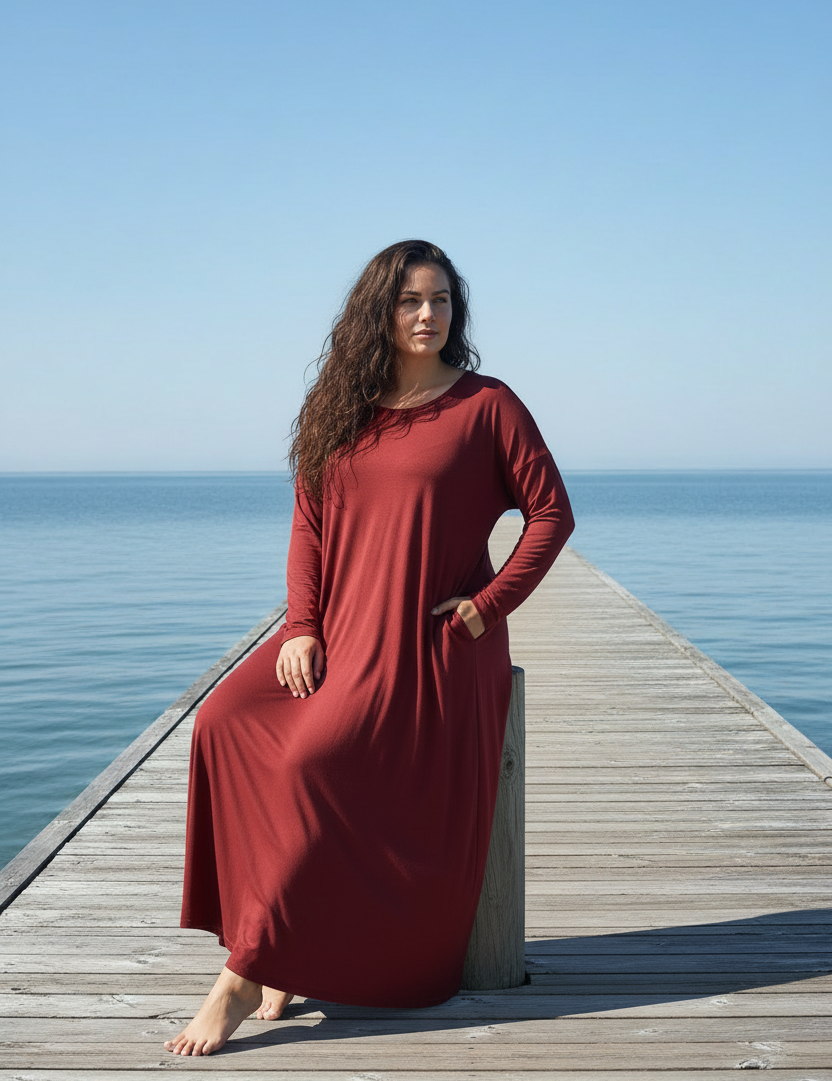 Maroon fickor - sittande