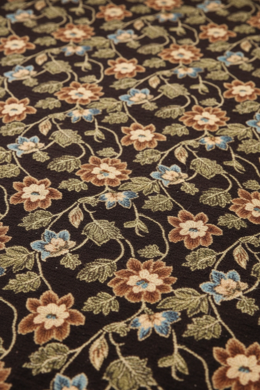 NÄRBILD - Detaljer på blommönstret