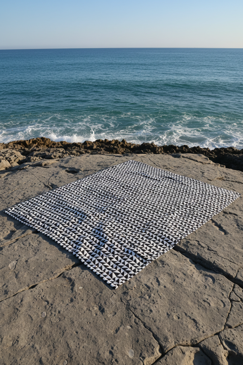 På klippor vid havet