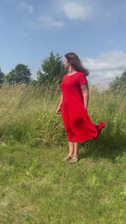 Röd Klänning Ballerina Original Red No 12