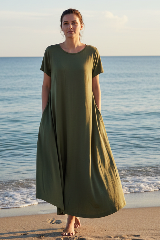 Promenad längs stranden